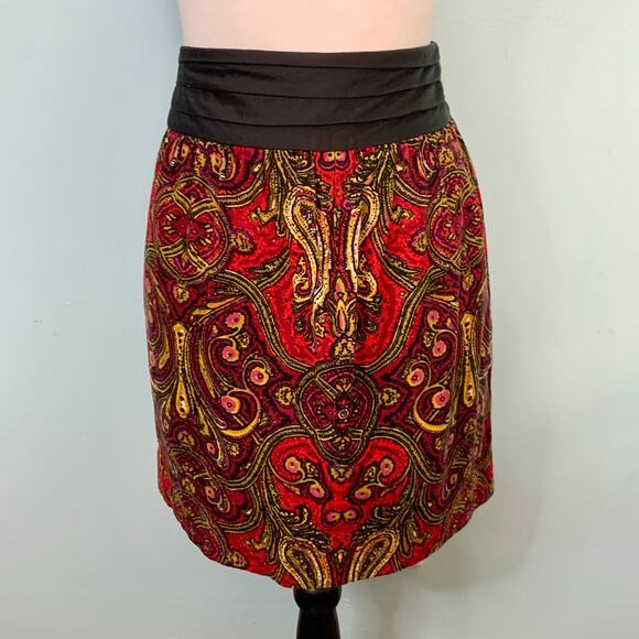 Anthropologie Dresses & Skirts - NWOT Anthropologie Cidra Paisley Corduroy Skirt Size 2